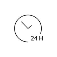 24 hours service vector icon