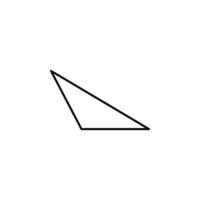 isosceles triangle vector icon