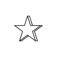 3d estrella línea vector icono