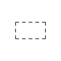 rectangle dashes vector icon