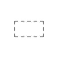 rectangle dashes vector icon