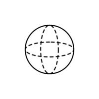 circle with dashed lines vector icon