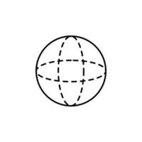 circle with dashed lines vector icon