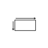 arrows on the sides of the rectangle vector icon