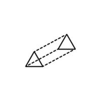 connected triangles dotted vector icon