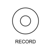 record button vector icon