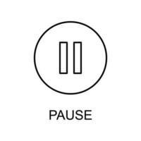 pause sign vector icon