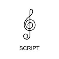 music script vector icon