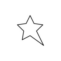 elongated star line vector icon