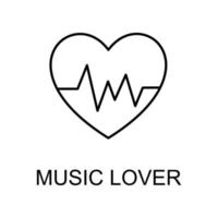 music lover vector icon