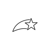 flying star line vector icon