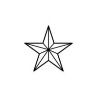 estrella línea vector icono
