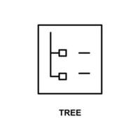 line tree vector icon