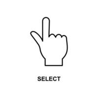 select hand vector icon