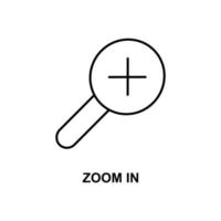 zoom in sign vector icon