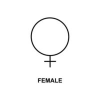 icono de vector de signo femenino