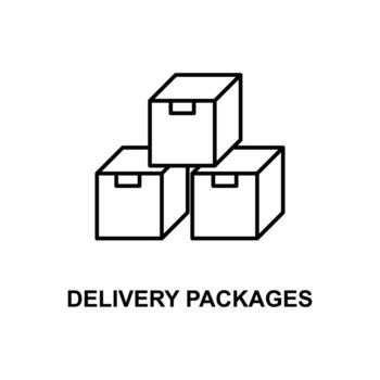 entrega paquetes vector icono