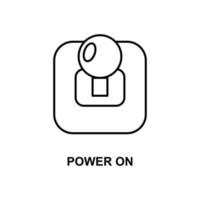 power on vector icon