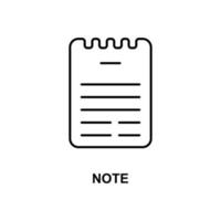 note vector icon