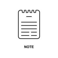 note vector icon