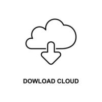 download cloud vector icon