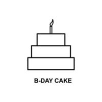 birthday cake vector icon