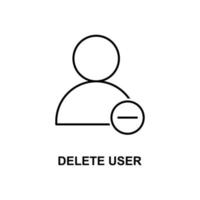 delete user sign vector icon