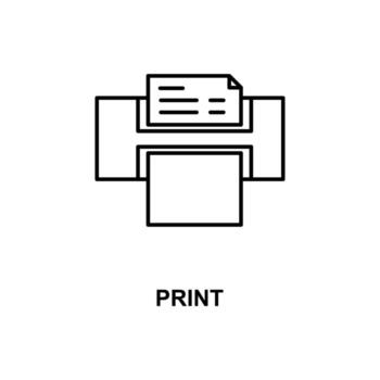 icono de vector de impresora