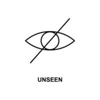 unseen sign vector icon