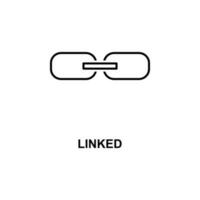 linked sign vector icon