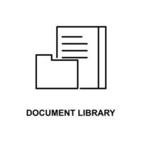 document library vector icon