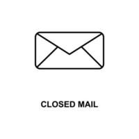 closed envelope vector icon