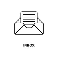 inbox sign vector icon