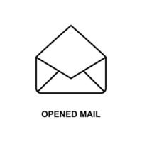 opened envelope vector icon