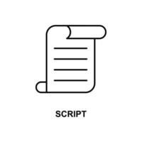 script sign vector icon