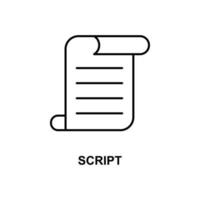 script sign vector icon