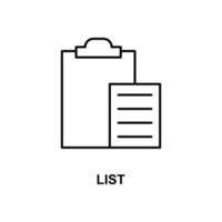 list vector icon