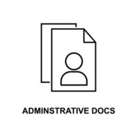 administrativo documentos vector icono