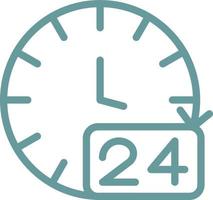 24 Hours Vector Icon Design