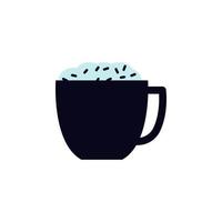 coffee with foam vector icon