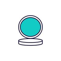 powder with a mirror vector icon