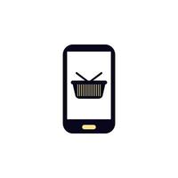 mobile shopping vector icon