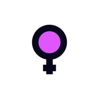 icono de vector de signo femenino