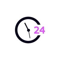 24 hour service vector icon