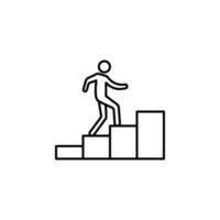 man on the stairs vector icon