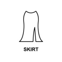 skirt with neckline vector icon