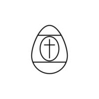 Easter egg outline vector icon