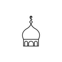 church dome outline vector icon