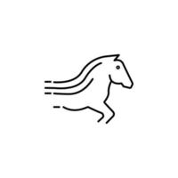 the horse is on the run vector icon