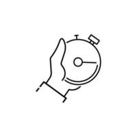 stop watch in hands vector icon